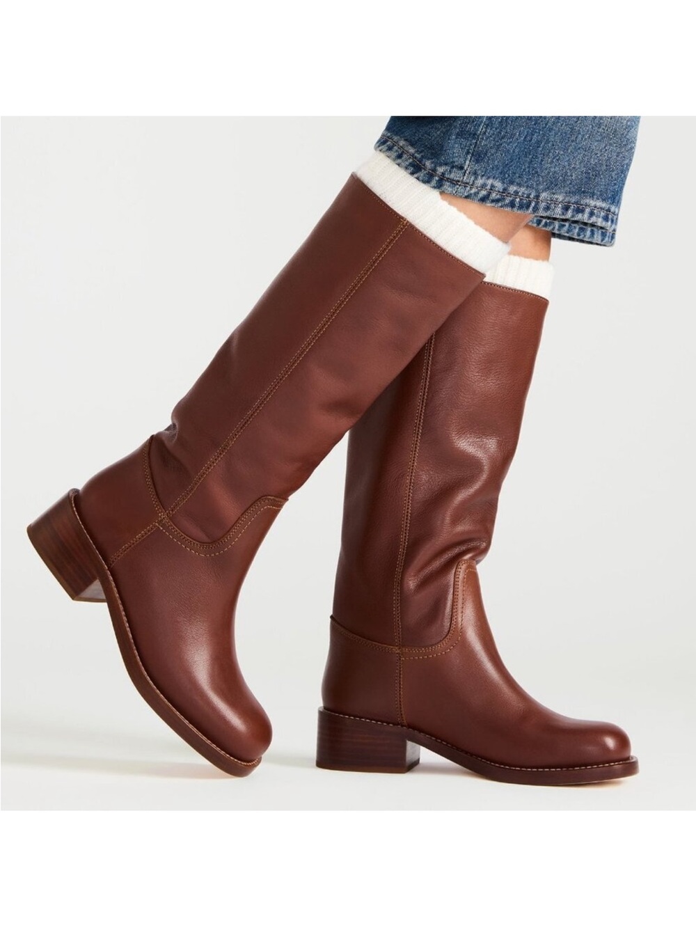 Steve Madden Riggs Tall Brown Leather Women's Boots